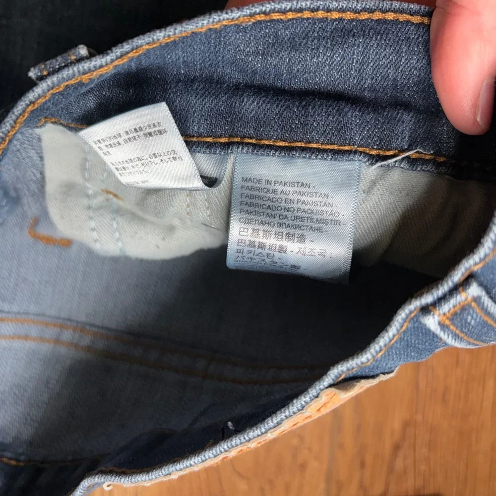 Levi's 512 Slim Taper Jeans Mens 36x31 Blue Faded Denim Stretch Pants Dark wash
